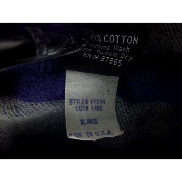 Vtg 90s Grunge Surf Style Myrtle Beach Golf Plaid Hoodie Made In USA Mens XL EUC - Picture 9 of 10